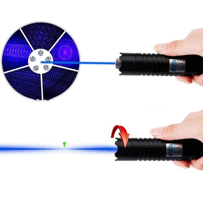 Blue High-Power Tactical Laser Torch — Military Grade Flashlight 3