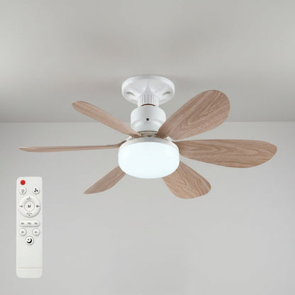 LED Ceiling Fan with Remote Control — Dimmable 6-Blade Light 1
