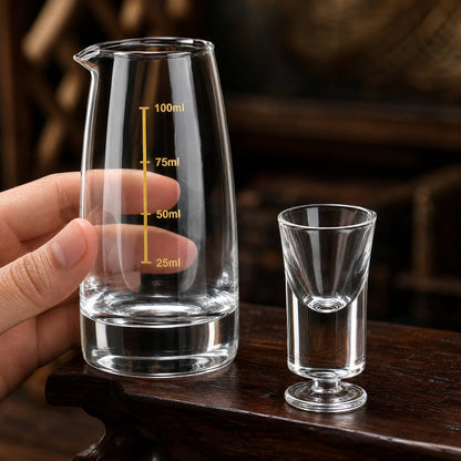 Chinese Baijiu Gift Set — 8 Shot Glasses & 2 Glass Decanters 3