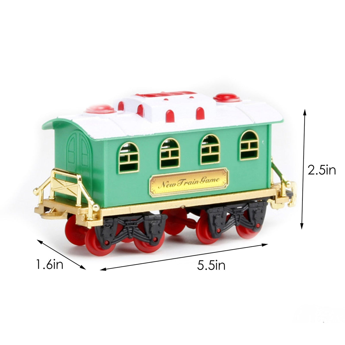 Christmas Tree Toy Train Set — Lights & 3 Carriages 11