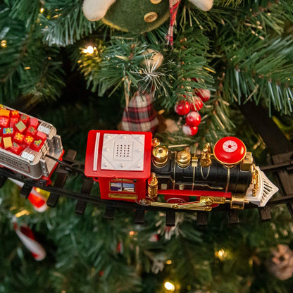 Christmas Tree Toy Train Set — Lights & 3 Carriages 4