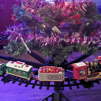 Christmas Tree Toy Train Set — Lights & 3 Carriages 8