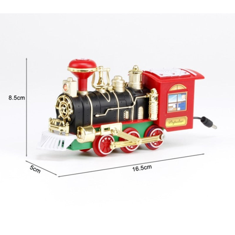 Christmas Tree Toy Train Set — Lights & 3 Carriages 9