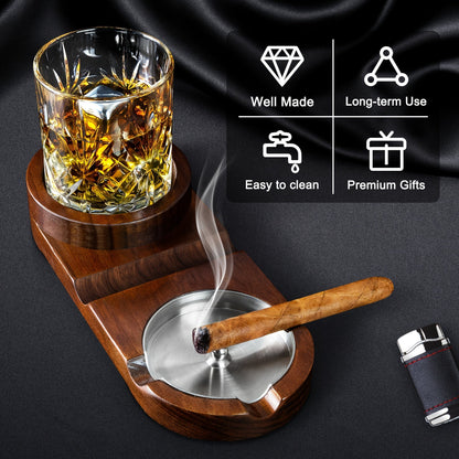 Gift for Dad — Cigar Ashtray & Whiskey Tray Set 11