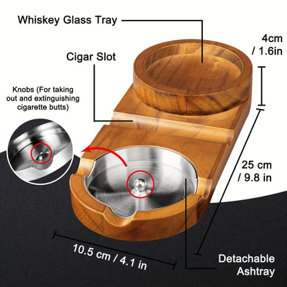 Gift for Dad — Cigar Ashtray & Whiskey Tray Set 4