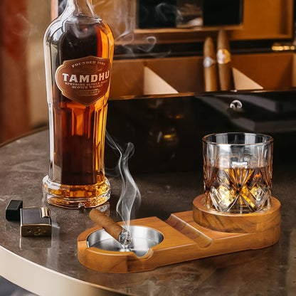 Gift for Dad — Cigar Ashtray & Whiskey Tray Set 5