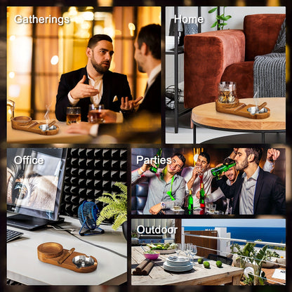 Gift for Dad — Cigar Ashtray & Whiskey Tray Set 8