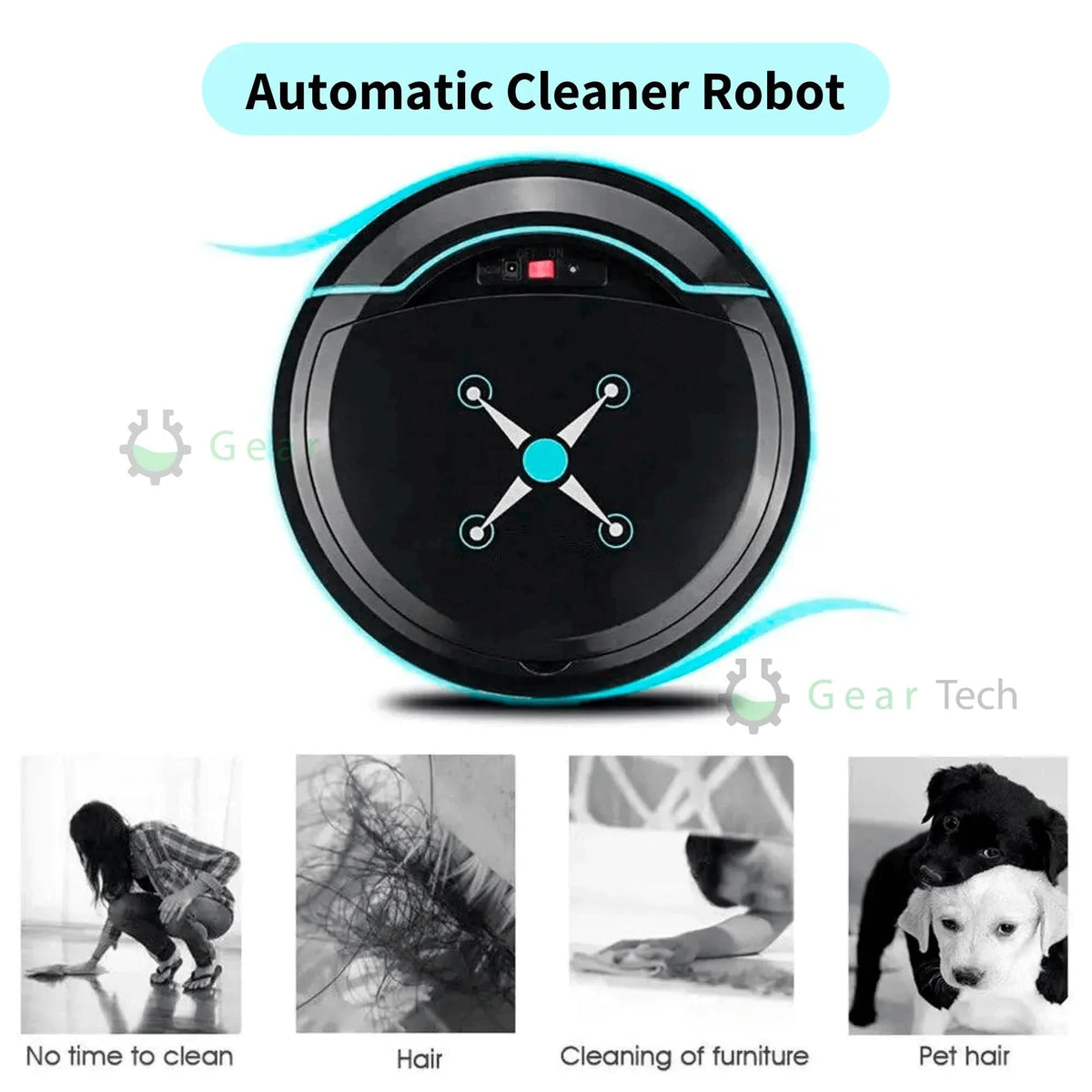 CLEANBOT Robot Vacuum with Mop & Smart Navigation — 16H 10