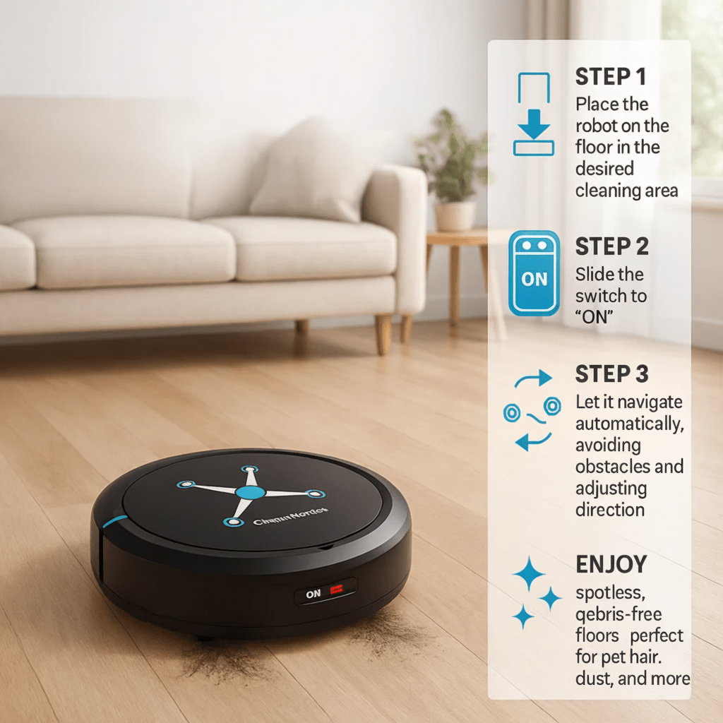 CLEANBOT Robot Vacuum with Mop & Smart Navigation — 16H 6