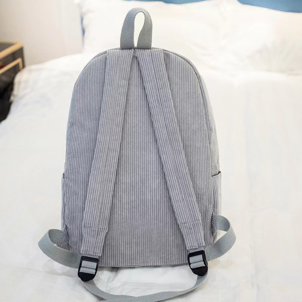 Corduroy Backpack — Laptop-Friendly School & Everyday Bag 10