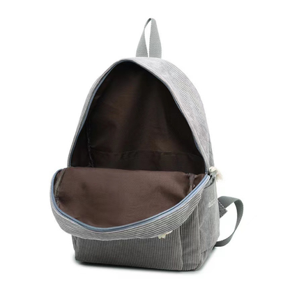 Corduroy Backpack — Laptop-Friendly School & Everyday Bag 11
