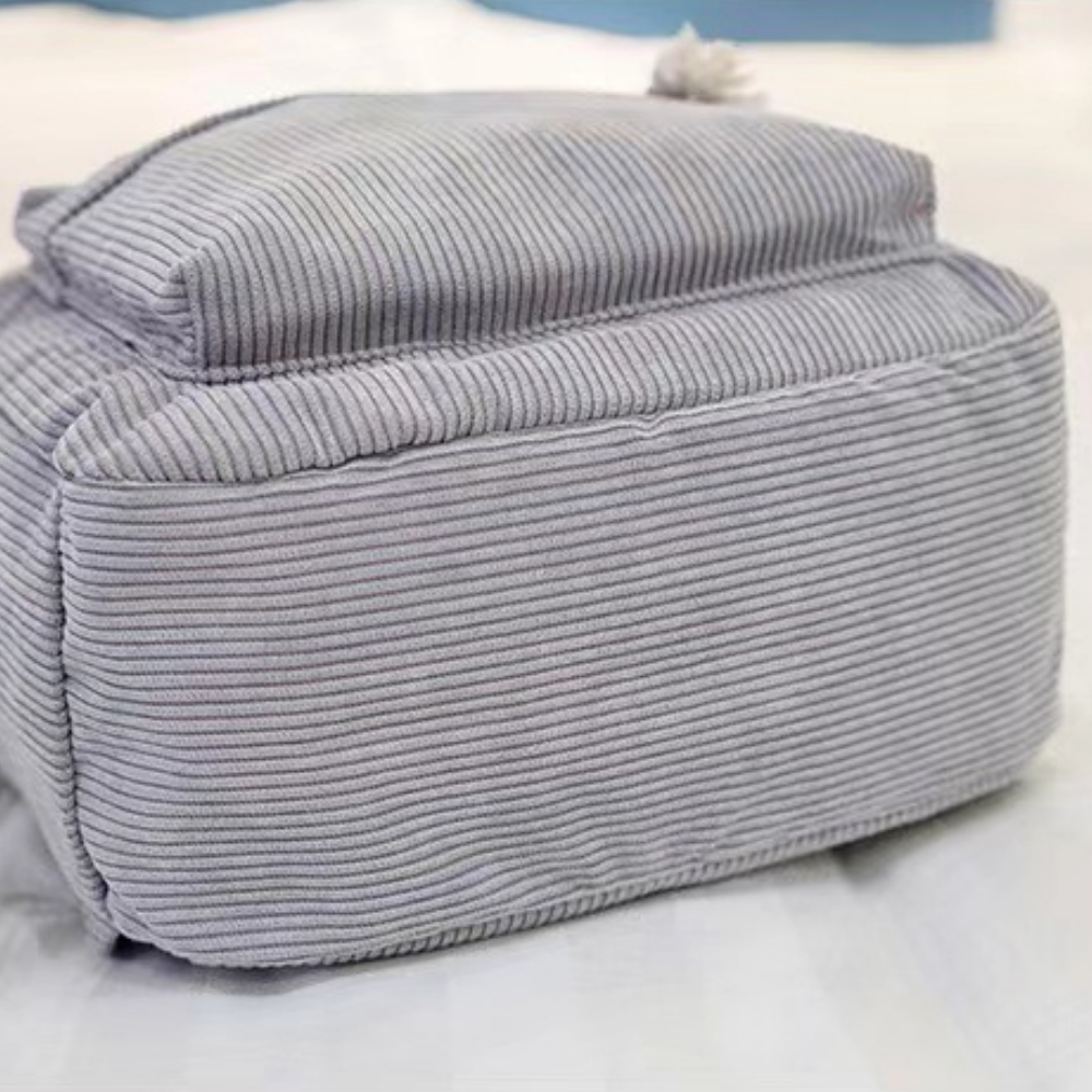 Corduroy Backpack — Laptop-Friendly School & Everyday Bag 12