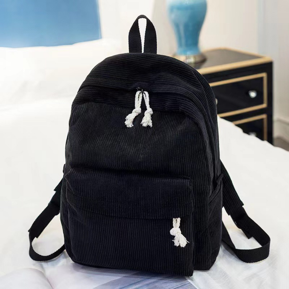 Corduroy Backpack — Laptop-Friendly School & Everyday Bag 4
