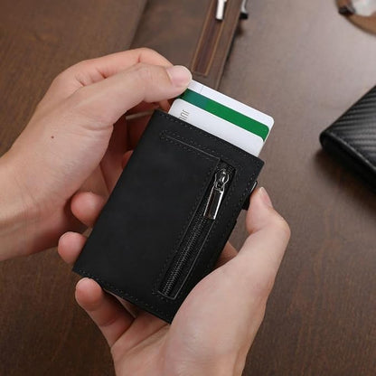 CoreSlide RFID Slim Wallet — Genuine Leather & Aluminum 4