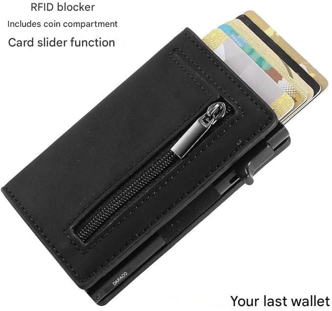 CoreSlide RFID Slim Wallet — Genuine Leather & Aluminum 8