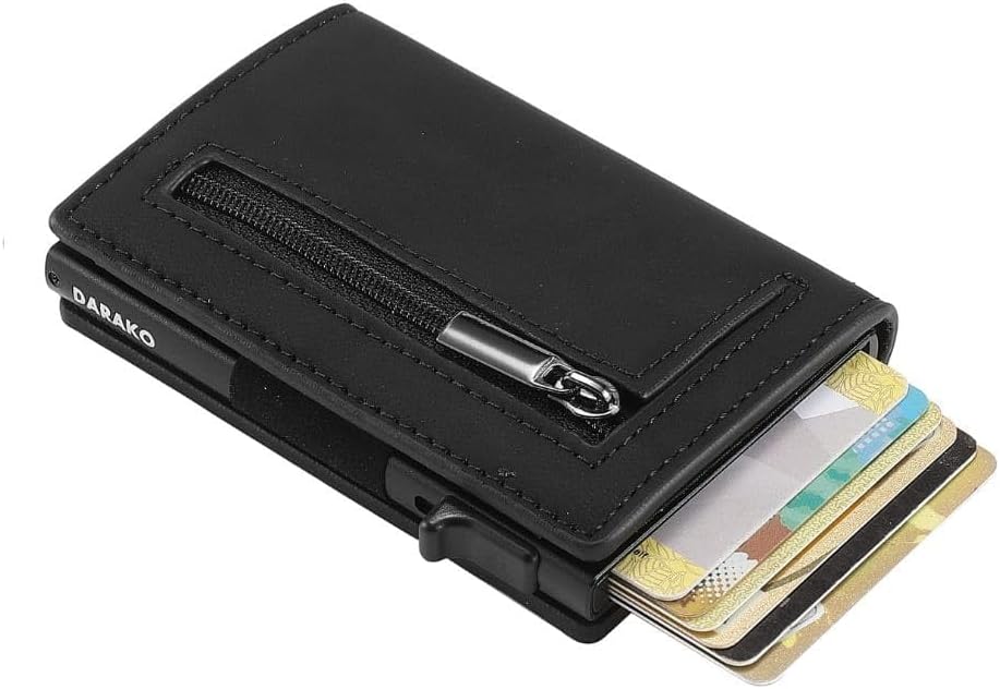 CoreSlide RFID Slim Wallet — Genuine Leather & Aluminum 1