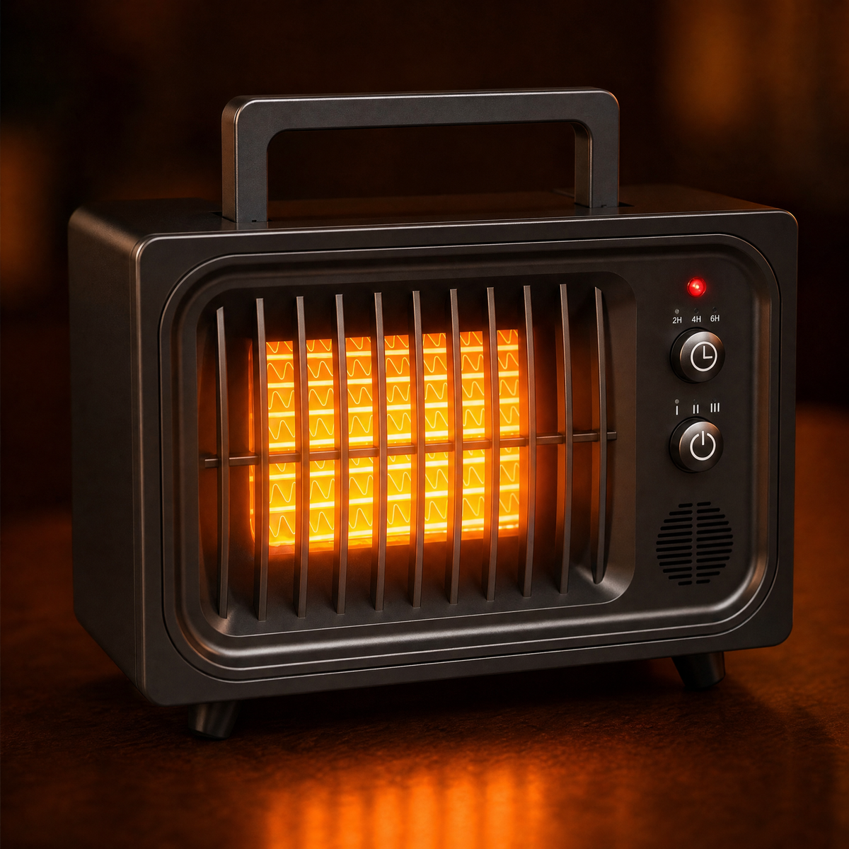 Desktop Mini Ceramic Heater with Remote Control — 600W PTC 5