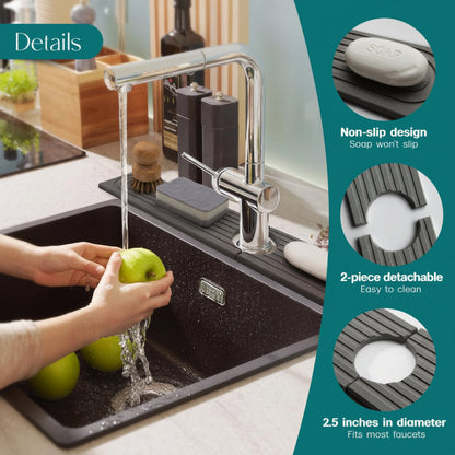 Diatomite Stone Sink Mat — Fast-Drying Faucet Tray 11