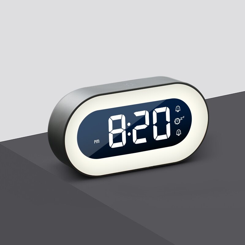 Digital Alarm Clock with Night Light — LED Bedside Clock 10