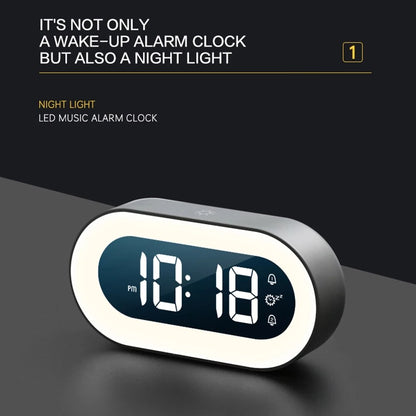 Digital Alarm Clock with Night Light — LED Bedside Clock 2