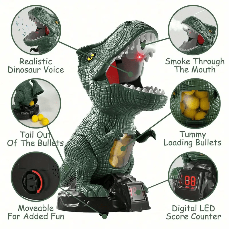 Dinosaur Toy Blaster — Foam Ball Shooting Game for Kids 6
