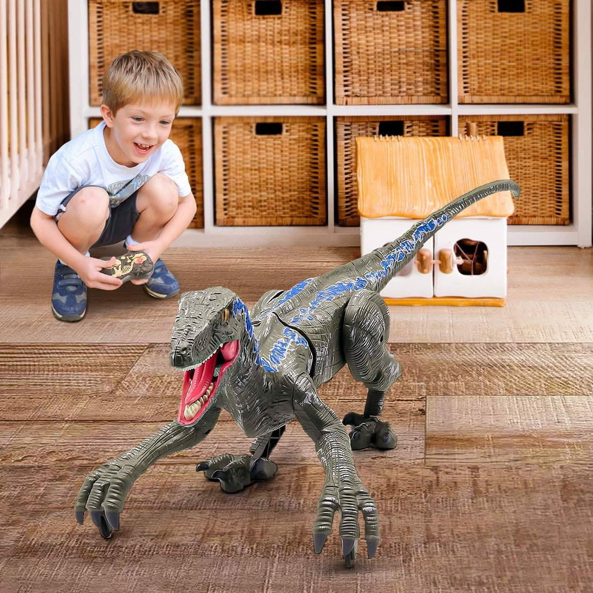 Dinosaur Toy with Lights & Sounds — Dinorex Velociraptor 2