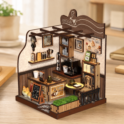 Dollhouse DIY Miniature Kit with LED Lights — 20+ Styles 12