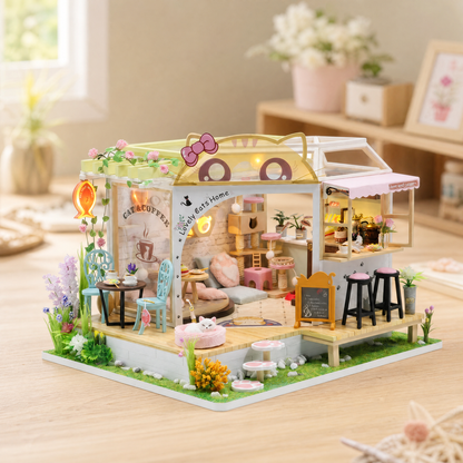 Dollhouse DIY Miniature Kit with LED Lights — 20+ Styles 6
