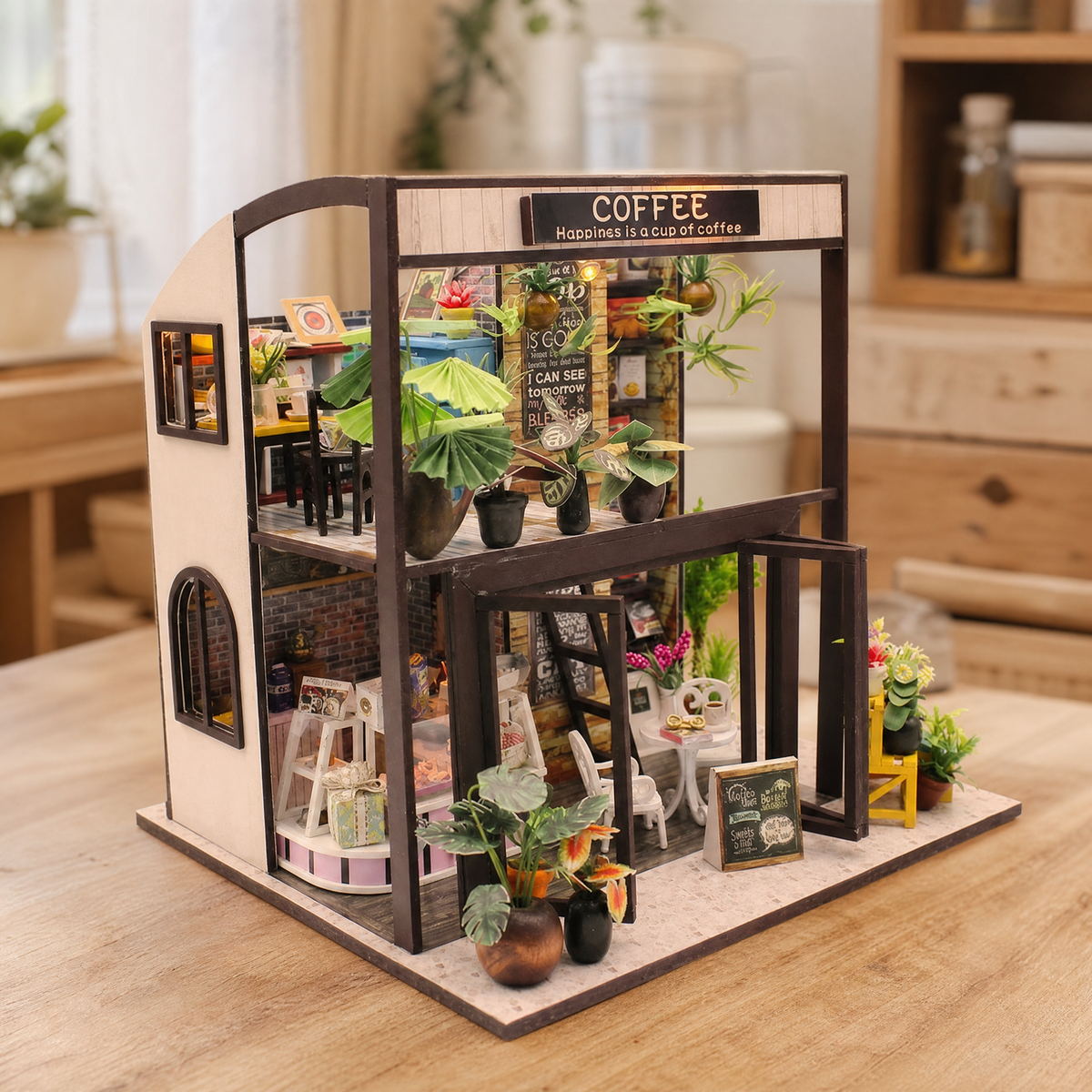 Dollhouse DIY Miniature Kit with LED Lights — 20+ Styles 8