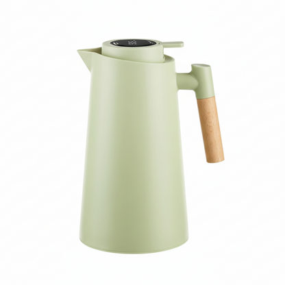 Double Wall Thermos Flask — Digital Temperature Display & Wood Handle 9