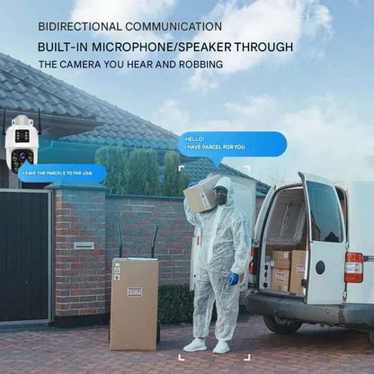 DualGuard 4K Solar Security Camera — Dual Lens 10x Zoom 5