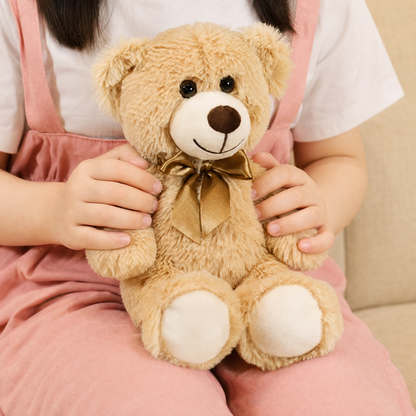 Teddy Bear Plush Toy with Satin Bow — Soft 25–30 cm Gift 3