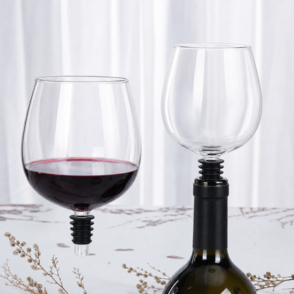Wine Accessories — Stemless Glass with Bottle Stopper Base 4