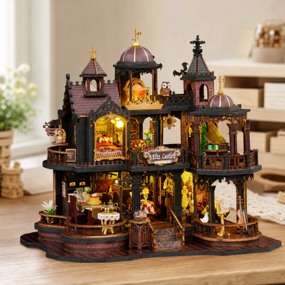 Dollhouse DIY Miniature Kit with LED Lights — 20+ Styles 13