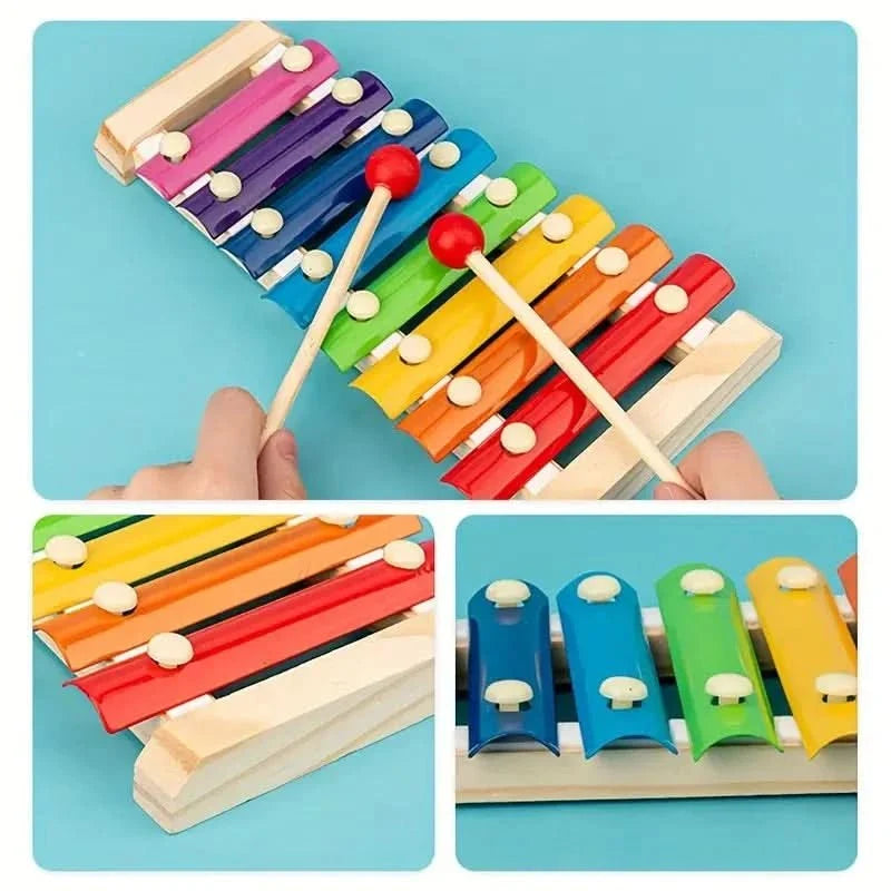 Montessori Toys 5-in-1 Wooden Set — Baby 6+ Months 5