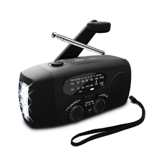 Emergency Solar Hand Crank Radio with Flashlight & Power Bank 2