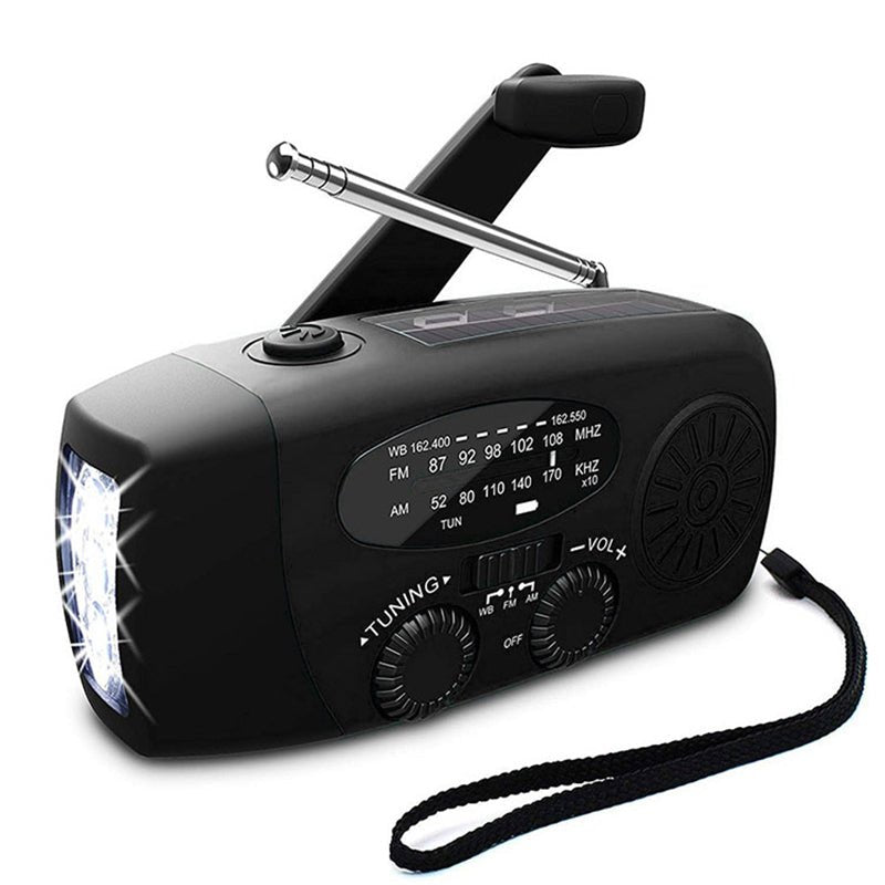 Emergency Solar Hand Crank Radio with Flashlight & Power Bank 3