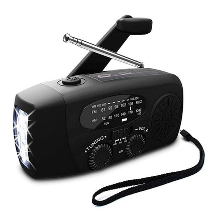 Emergency Solar Hand Crank Radio with Flashlight & Power Bank 3