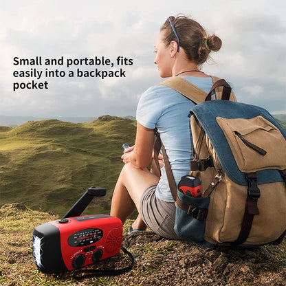 Emergency Solar Hand Crank Radio with Flashlight & Power Bank 4