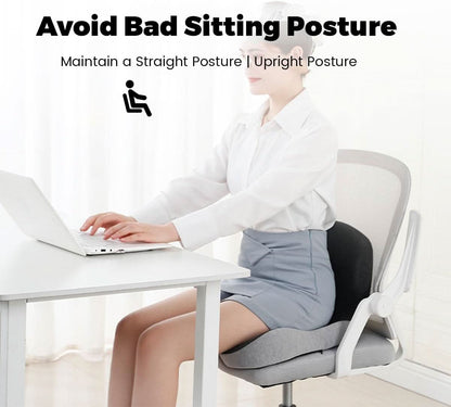 Memory Foam Seat Cushion — Ergonomic Back & Posture Support 2
