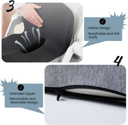 Memory Foam Seat Cushion — Ergonomic Back & Posture Support 5