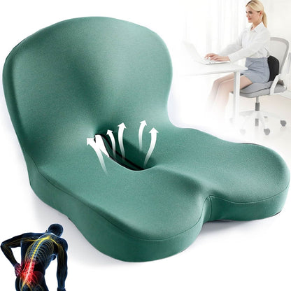 Memory Foam Seat Cushion — Ergonomic Back & Posture Support 7