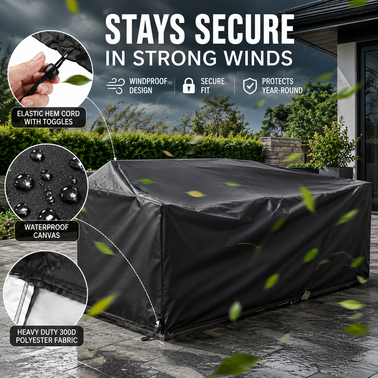 EVERDRAPE Outdoor Furniture Cover — UV & Rain Protection 4