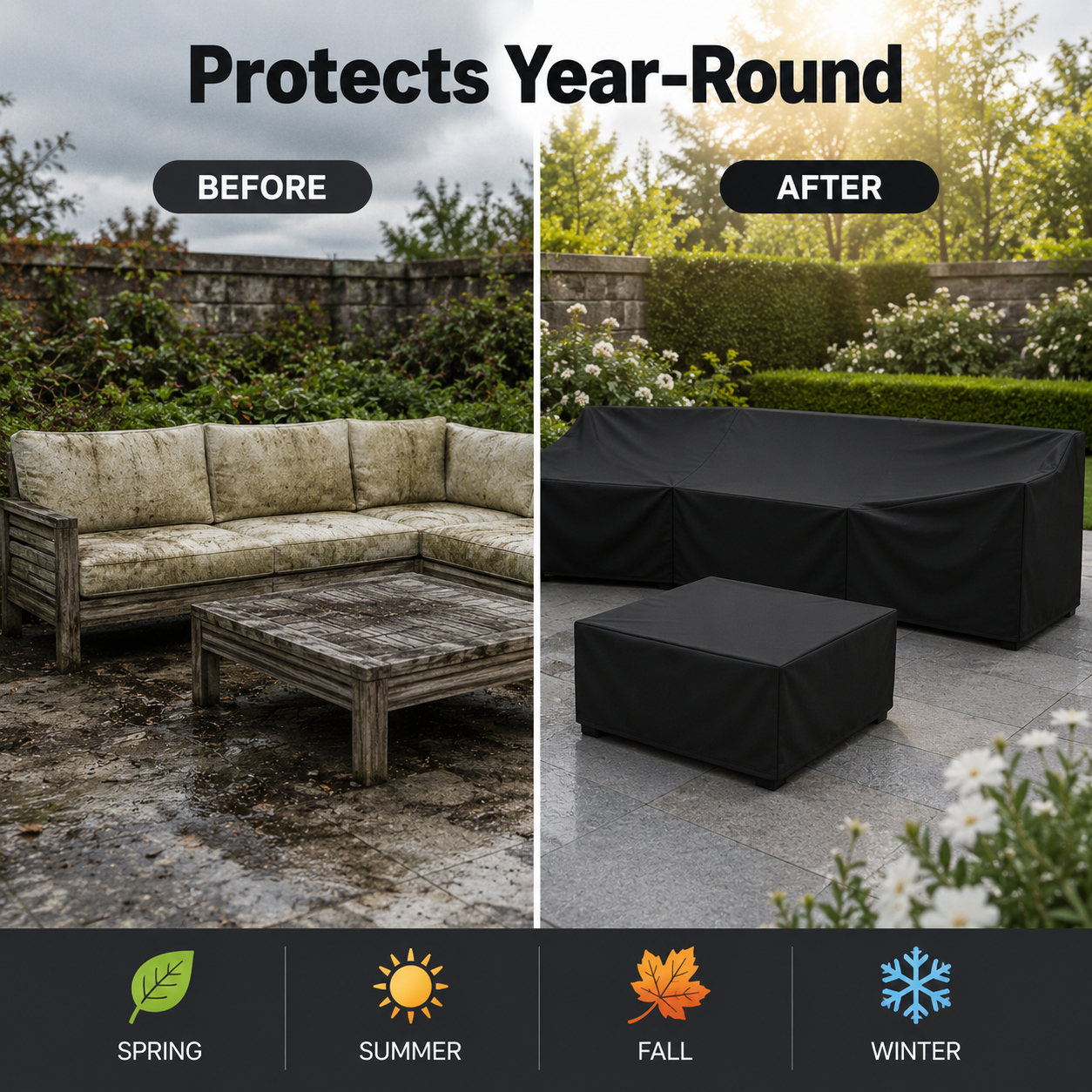 EVERDRAPE Outdoor Furniture Cover — UV & Rain Protection 5
