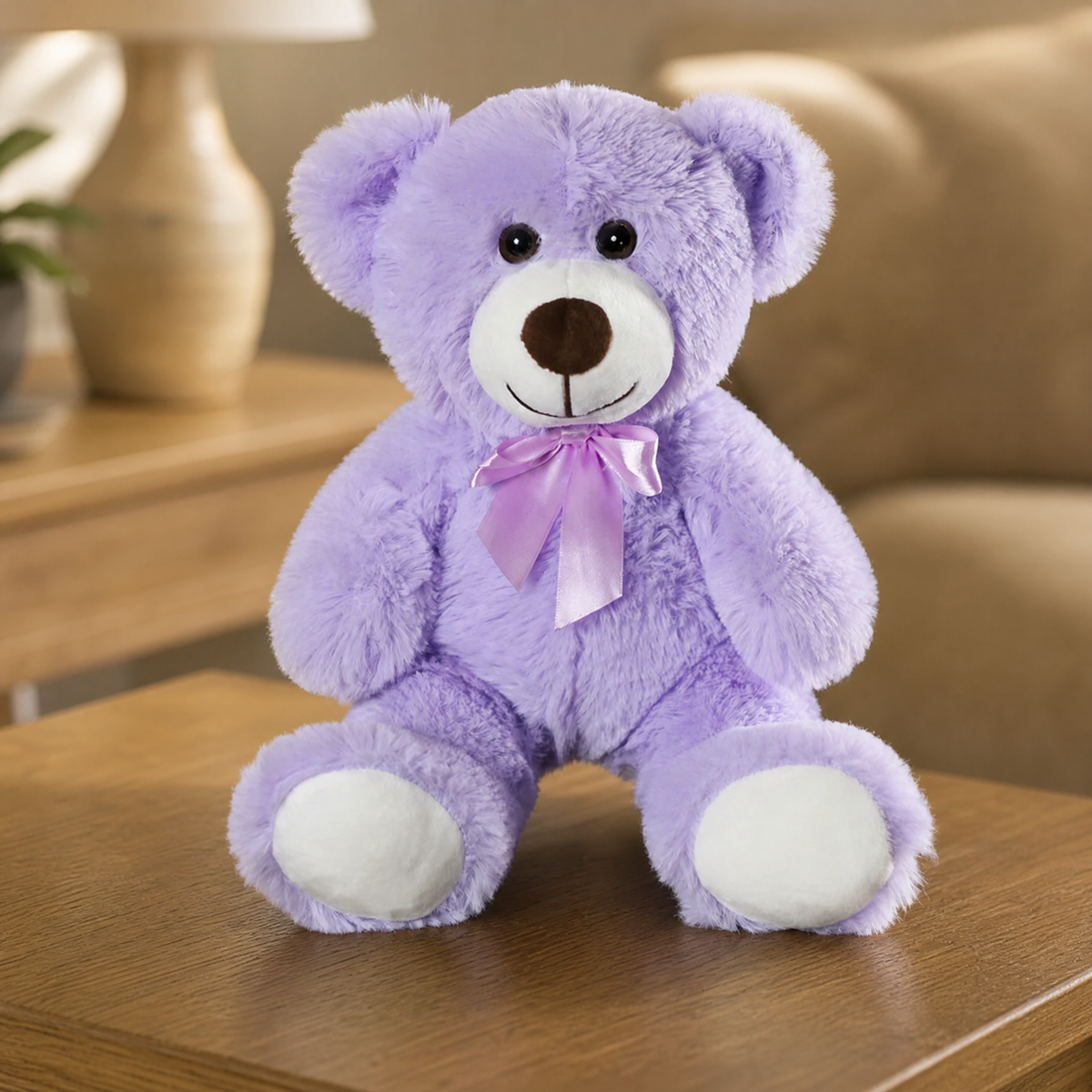 Teddy Bear Plush Toy with Satin Bow — Soft 25–30 cm Gift 13