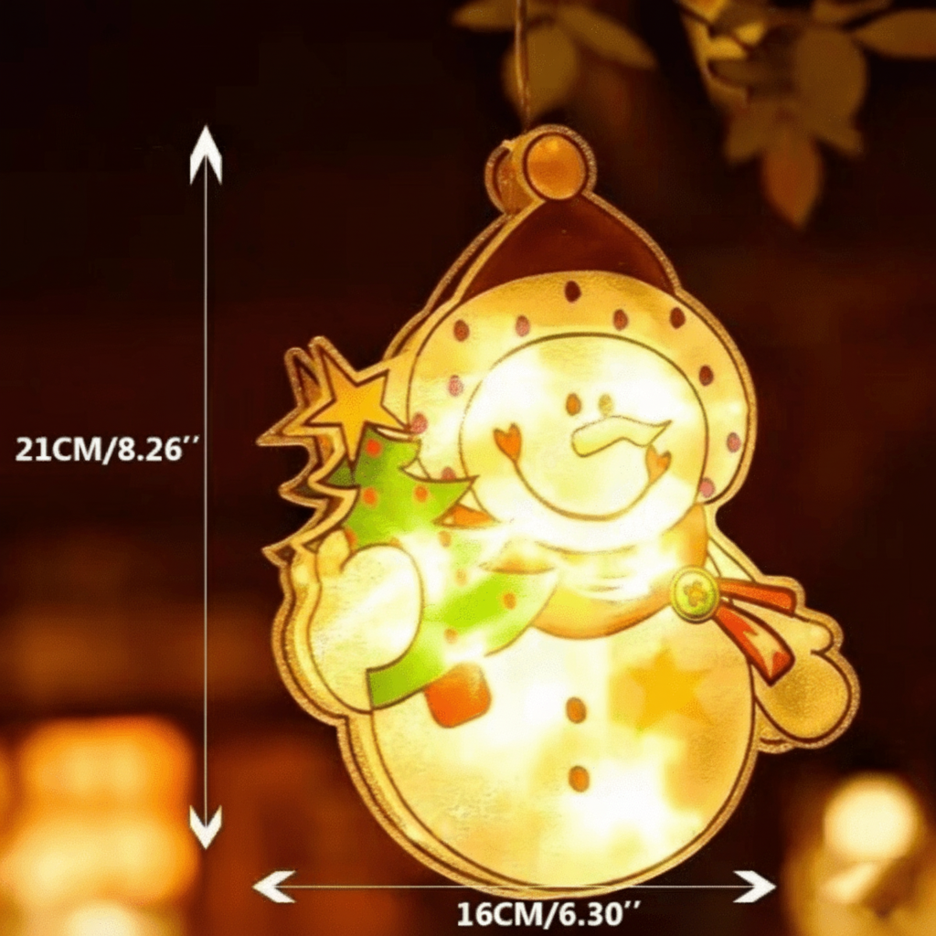 Festiglo Christmas Window Decoration — Warm LED Light 8