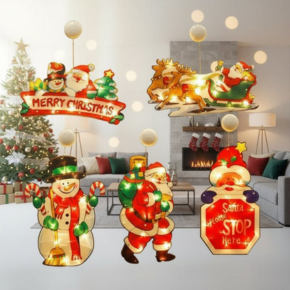 Festiglo Christmas Window Decoration — Warm LED Light 1