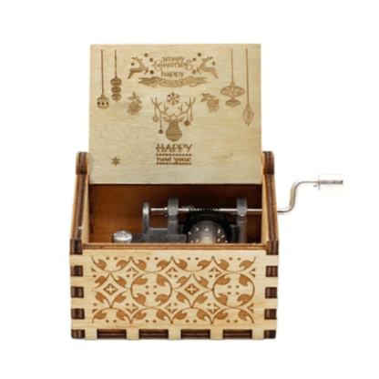 Christmas Music Box — Hand-Wound Festive Holiday Decor 10