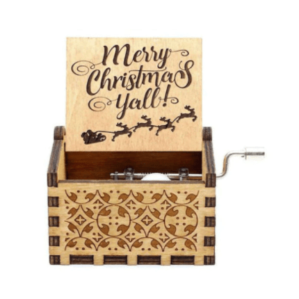 Christmas Music Box — Hand-Wound Festive Holiday Decor 12