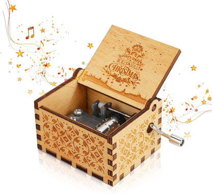 Christmas Music Box — Hand-Wound Festive Holiday Decor 5